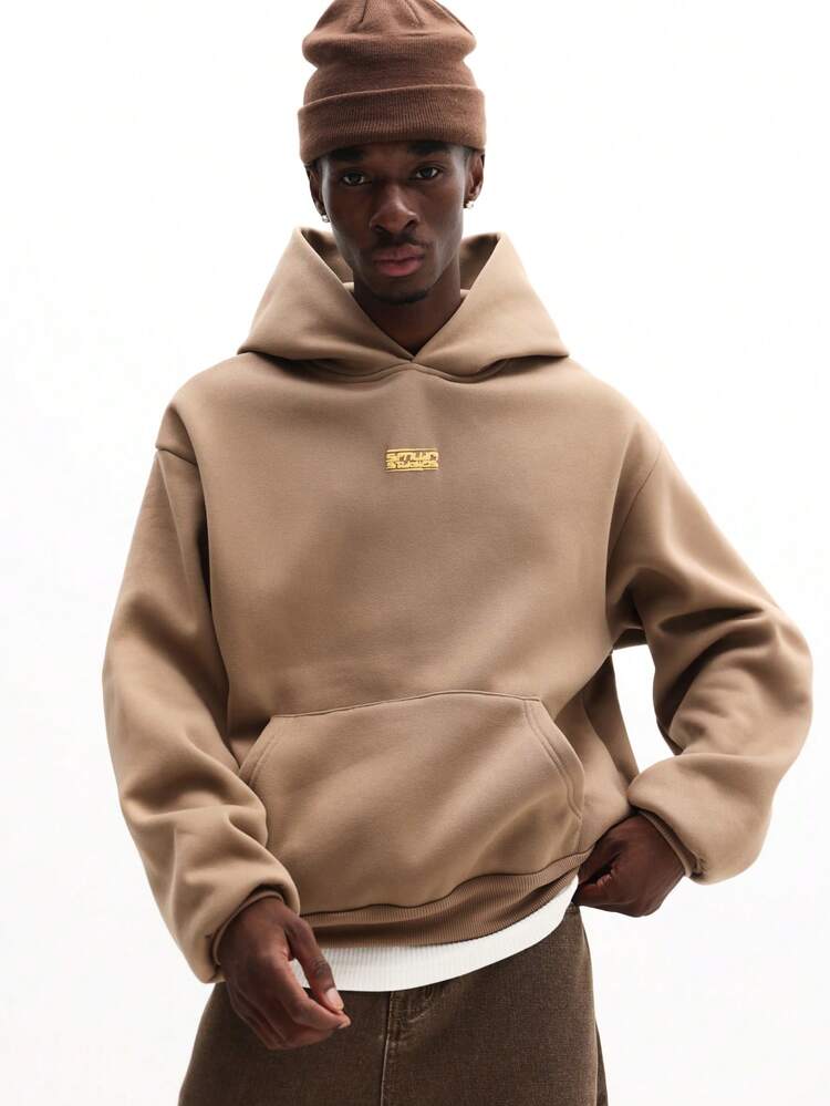 Oversized Hoodie With Drawstring And Centre Pocket