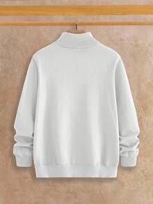 HIMLAND 3pcs/Set Men's Crew Neck Basic Solid Color Pullover Sweaters Men Sweater Top Men Turtleneck Pullovers Sweater Plain Sweater, Fall Winter Clothes