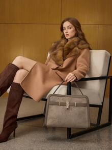 MOTF PREMIUM WOMEN'S FASHION LARGE CAPACITY TOTE HANDBAG - Coffee - View 7