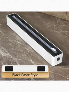 1pc 2-In-1 Kitchen Cling Film Dispenser With Cutter, Plastic Food Wrap Roll Holder - Multi-Functional Plastic Cutter For Cling Film, Baking Paper, And Foil - Essential Kitchen Organizer For Food Preservation And Storage