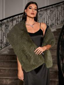 SHEIN Unity Bufanda sencilla de unicolor para uso diario de mujer - Verde militar - Ver 4