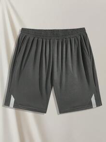 Manfinity VCAY 3pcs Knitted Casual Solid Color Pleated Shorts Set - Multicolor - View 4