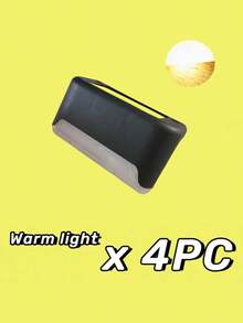 4pcs/8pcs/12pcs/16pcs Solar Lights 1 LED Wall Lamp Set, Black Shell, Warm White/White Light, Outdoor Garden Wall Fence Pathway Landscape Stairway Solar Lights - Black - View 10