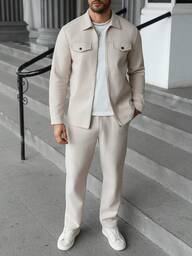 Manfinity CasualCool Herrset med enfärgad jacka och byxor i casual-modell