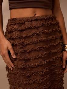 Glamine Women's Summer Fashion Sexy Lace Side 
Slit Skirt Brown Long Skirt Chocolate
 Bronze Dress Brown Wedding Guest Dress
 Chocolate Brown Dress Chocolate Brown 
Dress Elegant Dresses For Ladies