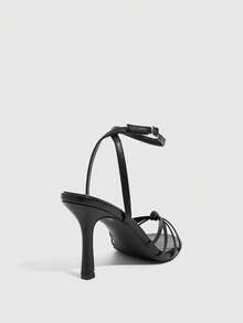 CUCCOO SZL Women's Elegant Commuter Heeled Sandals Valentine's Day - Black - View 4