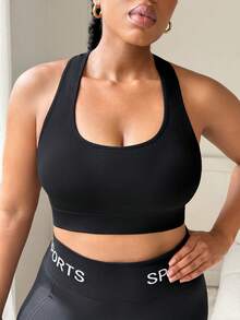 Rhythm Era Áo ngực thể thao Racerback liền mạch cỡ lớn cho nữ - màu đen - Xem 2