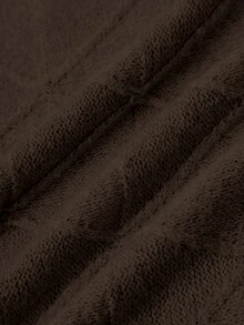 LanaWest 女士休闲日常通勤简约百搭纯色纹理针织宽松毛衣，秋冬 - 咖啡棕 - 查看 8