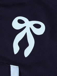 SHEIN 女童字母印花连帽棒球夹克和休闲运动裤套装 - 彩色 - 查看 6