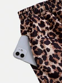 SHEIN Quần nỉ ống rộng cạp chun thoải mái, đa năng và vừa vặn, thích hợp cho mùa xuân, hè, thu, đông - Nhiều màu - Xem 6