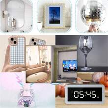 DIY马赛克镜面贴纸迪斯科球墙贴，自粘3D亚克力墙贴，创意装饰镜贴礼物生日毕业镜面墙装饰房间装饰墙镜房间家居装饰浴室装饰客厅装饰 - 彩色 - 查看 6