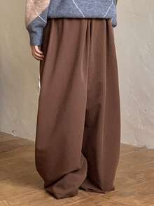 DAZY Tween Girls Solid Color Woven Wide Leg Pants, Fall - Brown - View 5