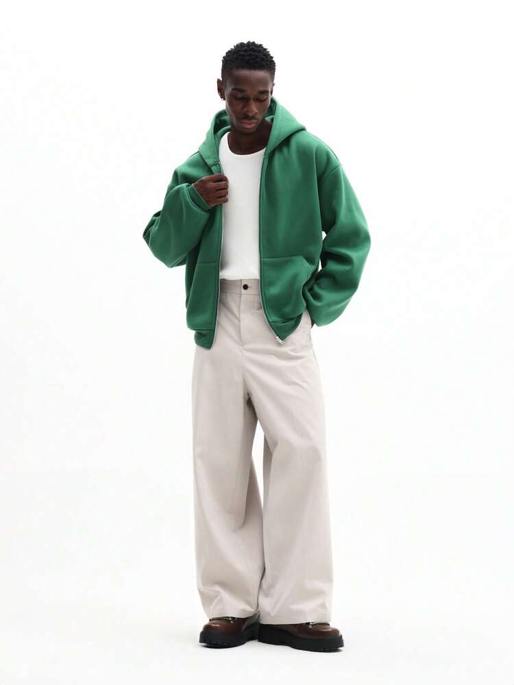 ロゴテキスト入りフルジップパーカー