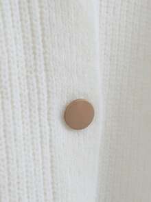 GlowEve 女士休闲优雅柔软针织毛衣，秋冬季 - 白色 - 查看 7