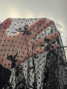 SHEIN EZwear Leggings de malla transparente de talla grande, versátiles para ir al trabajo, salir y citas - Negro - Ver 7