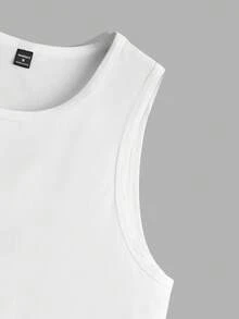 Manfinity BRENVOR 3-Pack Men's Casual Solid Color Knitted Sleeveless Top, Versatile For Daily Wear - Multicolor - View 4