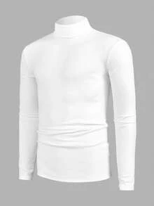 Manfinity NXTstreet 两件装男士休闲高领长袖T恤，秋冬 - 彩色 - 查看 2