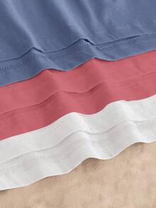 HIMLAND 3 件装男士休闲纯色短袖针织 T 恤，适合日常穿着 - 彩色 - 查看 6