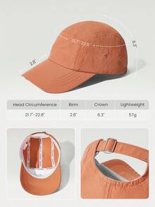 GLOWMODE Boné leve de 5 painéis com logotipo reflexivo costurado à mão, para exercícios, uso diário e casual - Laranja - Visão 6