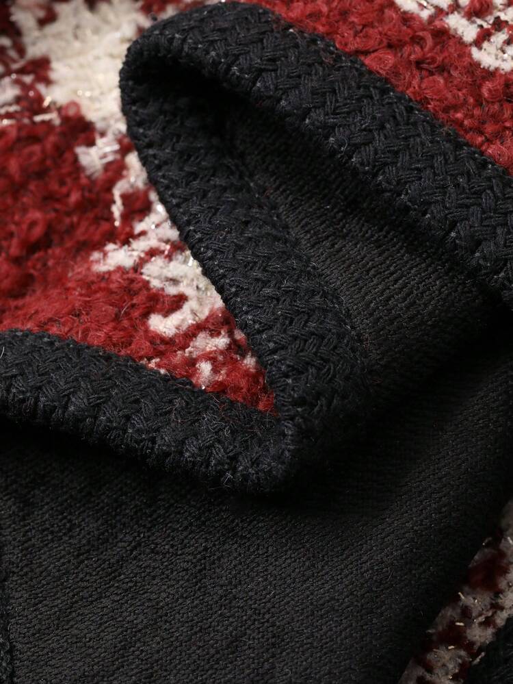 Women's Elegant Patterned Jacket And Skirt 2 Pieces Set, Autumn,New Year,Christmas