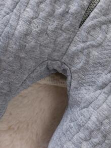 SHEIN Vintaside Kids 男婴长袖拉链连帽保暖连体衣，冬季保暖