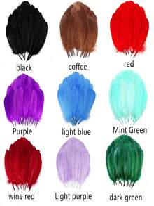 10pcs 6-8 Inches Handmade Golden Feathers Natural Goose Feathers For DIY Crafts Wedding Decorations Cosplay Angel Wings Fairy Crafts - Multicolor - View 8