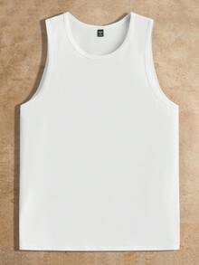 HIMLAND 3pcs Pack Men's Knitted Casual Top Men Tank Tops Pack Men Sleeveless T-Shirts White Tank Top Men Multi Pack Men Tops Sleeveless Men Tank Tops Multi Pack Men Sleeveless Tops - Black and White - View 3