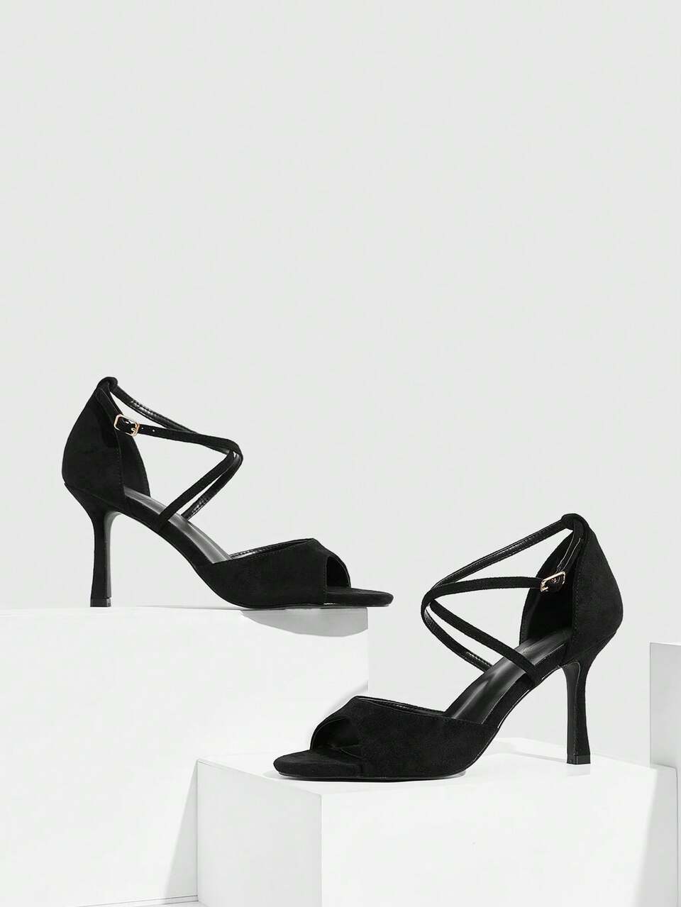 CUCCOO SZL Women's Pointed Toe Buckle Design Fashion High Heel Sandals For Daily Wear