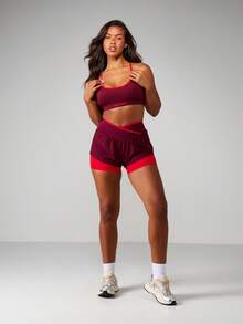 Missguided x Playboy Sports Bra With Criss Cross Back And Contrast Piping For Athletic Performance - Multicolor - View 3