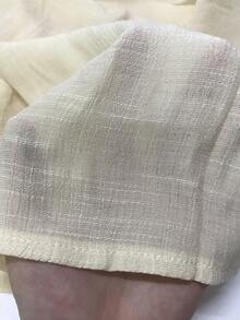 SHEIN Swim 女士休闲纯色侧开衩罩衫，夏季 - 杏色 - 查看 6