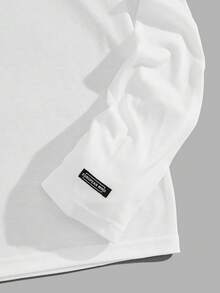 Manfinity VCAY 2 件男士简约纯色休闲 T 恤，适合秋季穿着 - 深灰色 - 查看 5