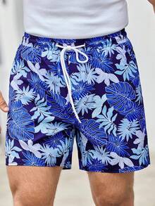 Manfinity VCAY 3pcs Pack Men's Casual Digital Print Swim Shorts, Suitable For Holiday - Multicolor - View 6