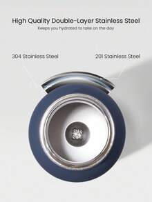 GLOWMODE 1L 即饮式双层不锈钢环形手柄磁性手机支架防滑底座水瓶日常休闲办公室活动 - 藏蓝色 - 查看 4