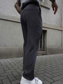 Artur Kramer 男士纯色百褶直筒正装西装裤 - 淺灰色 - 查看 2