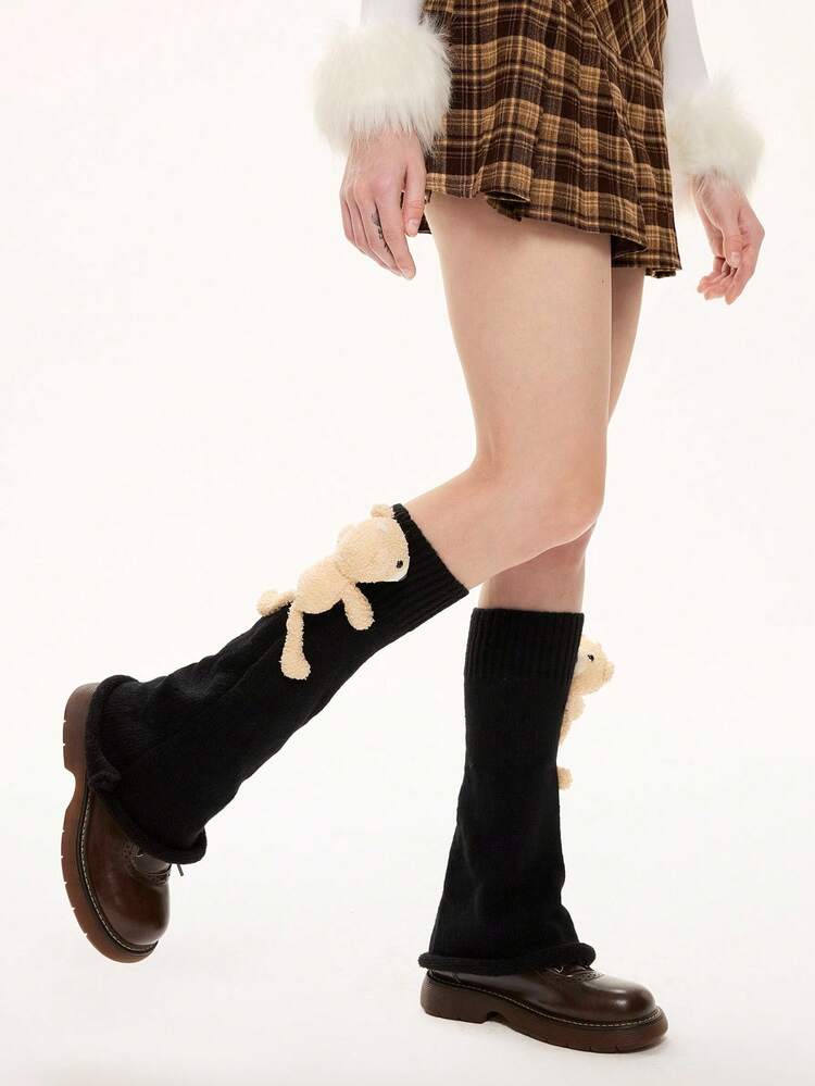 ROMWE Anime Women Leg Warmers - Black - View 2