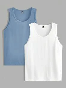 Manfinity VCAY 2pcs/Pack Men's Casual Knitted Top - Multicolor - View 4