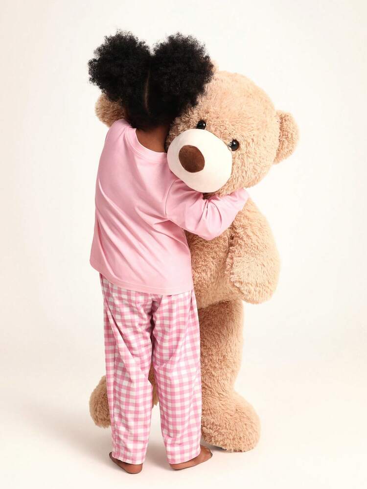 Weihnachtspyjama-Set mit langen Ärmeln und Schleifenmuster