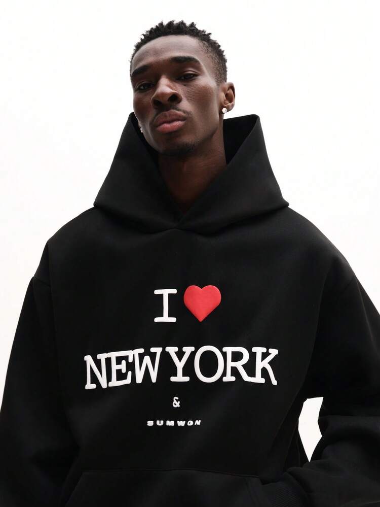 I Love New York Hoodie With Drawstring