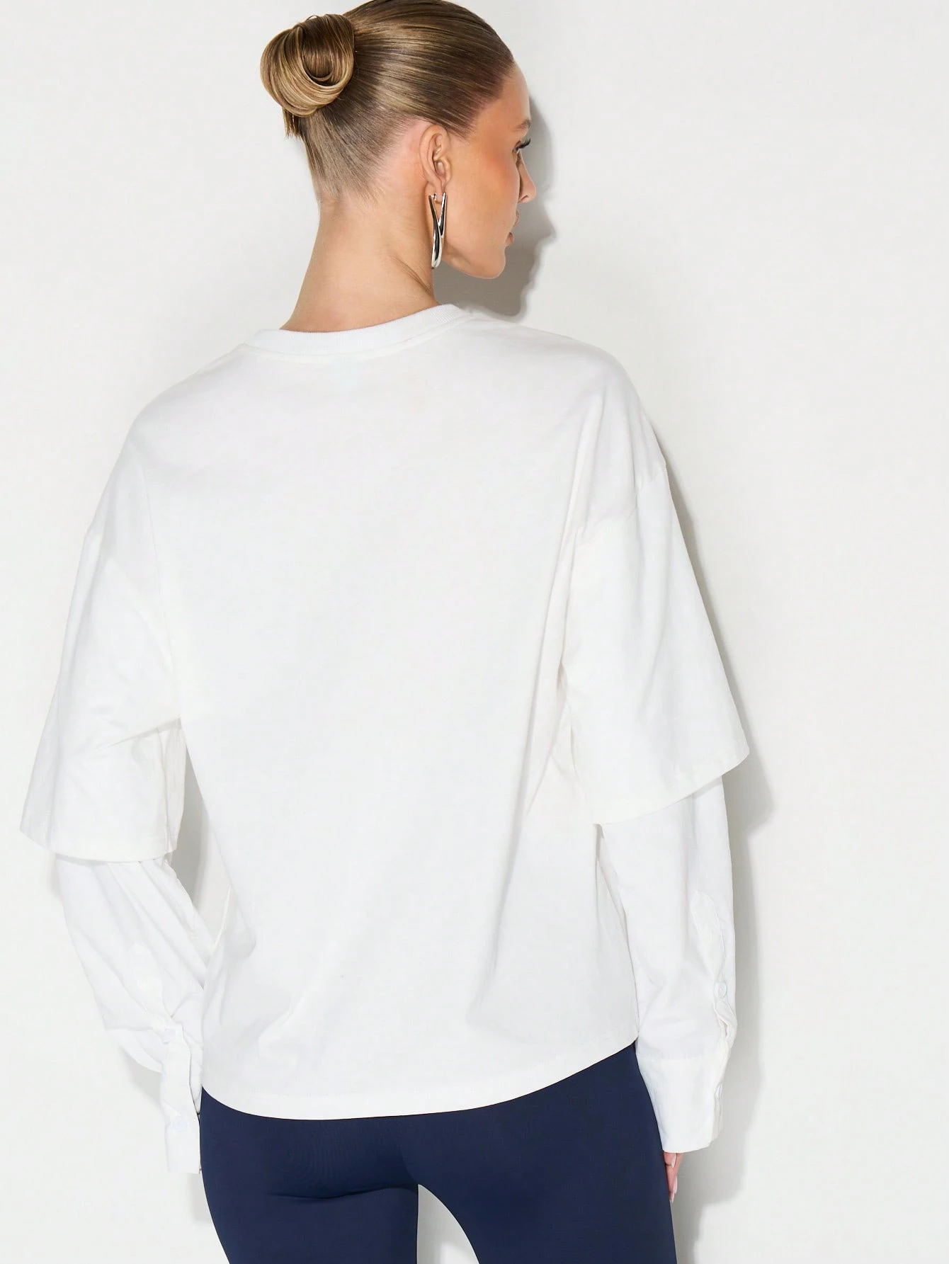 KIZN Oversized Long Sleeve Crew Neck T-Shirt