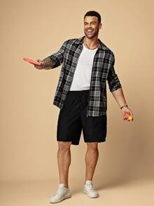 EASEVO 3-Pack Plus Size Men's Casual Loose Woven Shorts With Pockets - Multicolor - View 7