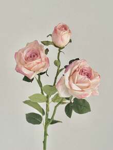 1/2 件 22 英寸复古仿古玫瑰 - 3 头真实触感假花,油画风格花束,波西米亚风格家居装饰,适用于客厅/卧室/办公室,摄影道具和即送礼品 - 彩色 - 查看 13