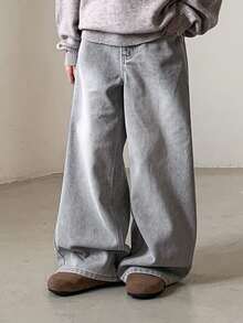 DAZY 少女喇叭裤 - 淺灰色 - 查看 4