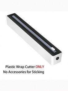 1pc 2-In-1 Kitchen Cling Film Dispenser With Cutter, Plastic Food Wrap Roll Holder - Multi-Functional Plastic Cutter For Cling Film, Baking Paper, And Foil - Essential Kitchen Organizer For Food Preservation And Storage