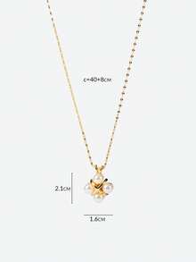 Opalesca Dây chuyền mặt ngọc trai, Trang phục, Tiền cũ, Phụ kiện cưới/cô dâu, Fairycore/Fairy, Ngọc trai, Kim loại/Kết cấu, Mùa thu/Thu/Đông, Thanh lịch, Dành cho mẹ/Phụ nữ/Bé gái/Mẹ, Cao cấp, Cổ điển, Nhiều lớp - Nhiều màu - Xem 6