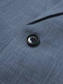 Manfinity Mode Men Space Dye Pocket Single Breasted Blazer Casual Suits For Men Blue Blazer Men Light Blue Suit Men Mens Casual Suits Slim Fit Mens Classy Clothes