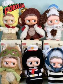 MONBOO 森林小镇玩具盲盒，舒缓娃娃摆件，可动人偶，大型悬挂装饰，生日和节日可爱礼物，节日礼品。非毛绒填充。 - 彩色 - 查看 8