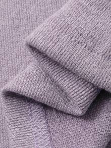 Dazy Plus 三件套优雅紫色大码女式休闲套装 - 紧身吊带背心、宽松开衫、裤子 - 紫色 - 查看 3