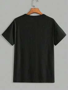 Manfinity BRENVOR 3pcs Pack Men's Solid Color Casual V-Neck T-Shirt For Summer - White - View 10