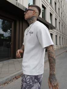 Artur Kramer Camiseta de manga corta con estampado de eslogan de paloma personalizada para hombres, adecuada para uso en verano, cómoda y transpirable, con un estilo de moda destacado - Blanco - Ver 5