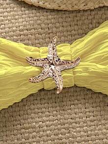 Swim Chiccia Set de costum de baie sexy cu 3 piese, top texturat fără bretele, slip triunghiular și fustă mini - Galben - Vizualizare 4